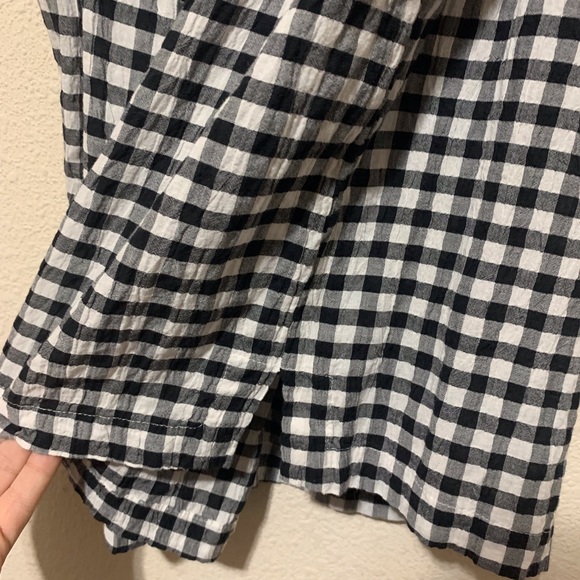 LOFT Gingham Side Toe Off the Shoulder Top XSmall - Picture 4 of 7